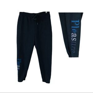 4/$45 TRENDIANO | Black “Pleasure As Usual” Joggers | Large